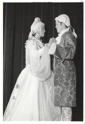 Ron Ravneberg and Janna McGee dance as Prince Armand and Beauty in Idaho drama's production of 'Beauty and the Beast.'