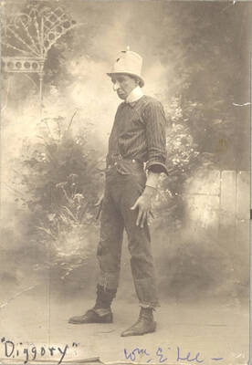 William Lee poses as Diggory prior to the University of Idaho's production of "She Stoops to Conquer." Presented by the University of Idaho Dramatic Club and directed by Aurelia Henry.