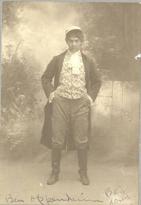 Ben Oppenheim poses as Bob Acres for Idaho drama's production of "The Rivals." Directed by Aurelia Henry.