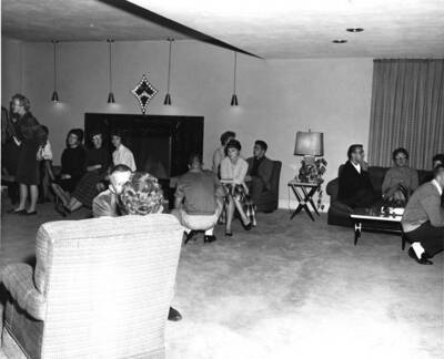 Dance participants relax and take a break during the Kappa Alpha Theta Nickel Hop.