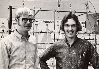 University of Idaho students Mark Buettner and David Maxfield stand together.