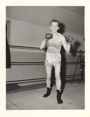 Idaho boxer Don Anderson poses for an individual photograph.