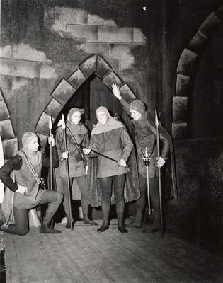 The ASUI production of 'Hamlet.' Directed by Jean Collette, costumes by Joan Coble (Judy Chavez) in the University Auditorium.