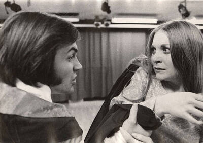 A publicity photograph for the ASUI and Drama production of 'Hamlet.' This photograph was taken in the U-Hut Arena Theatre. Directed by Forrest Sears performed in the University Auditorium.