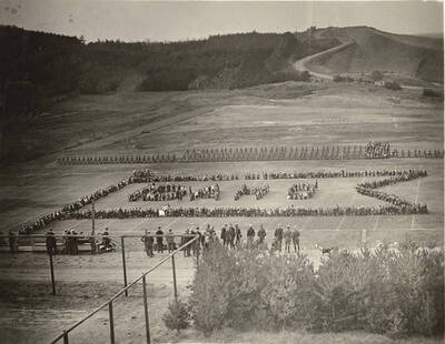 Practicing the Idaho Stunt on MacLean Field for the Harvard Yell Contest.