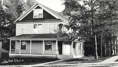 Delta Chi house on the southeast corner of University and Elm Streets.