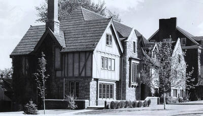 Delta Chi house on the southeast corner of University and Elm Streets.