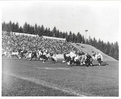 A San Jose State runner finds a big hole up the middle for a large gain.