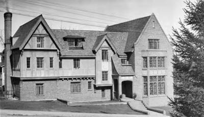 Phi Gamma Delta house on the northwest corner of University Avenue and Elm Street.