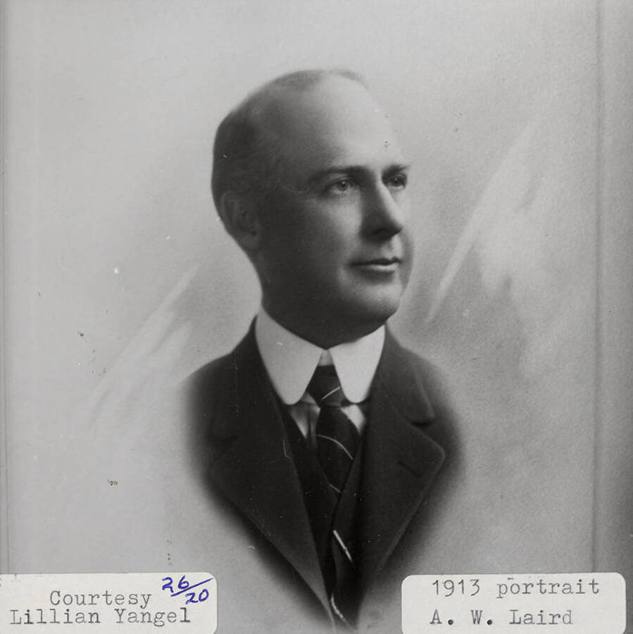 A portrait of A. W. Laird in 1913.