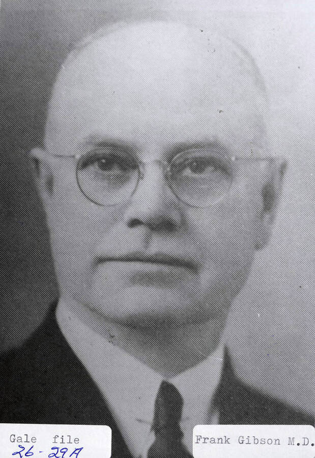 A photograph of Frank Gibson M. D.
