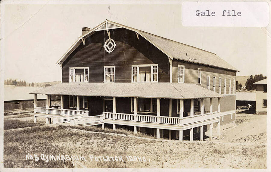 A photograph of the Gymnasium in Potlatch, Idaho.