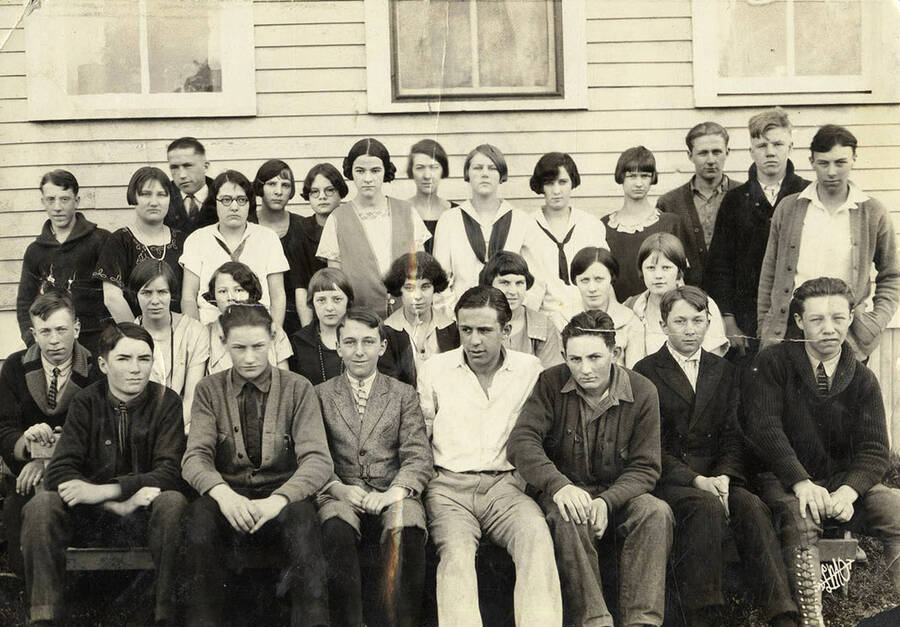 A photograph of the Potlatch High School class of 1927.