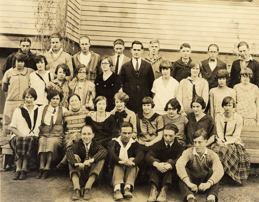A photograph of a class of Potlatch High School.