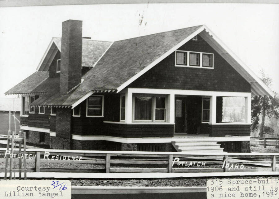 A photograph of a home at 315 Spruce that was built in 1906