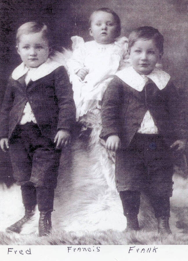 Fred, Francis, and Frank Rohn as children.