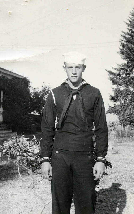 Photograph of Max Davis joining Navy
