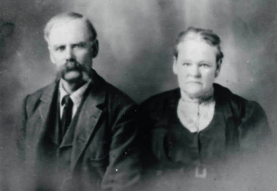 A formal portrait of Ralph and Jane Strong, Dwight Strong's grandparents