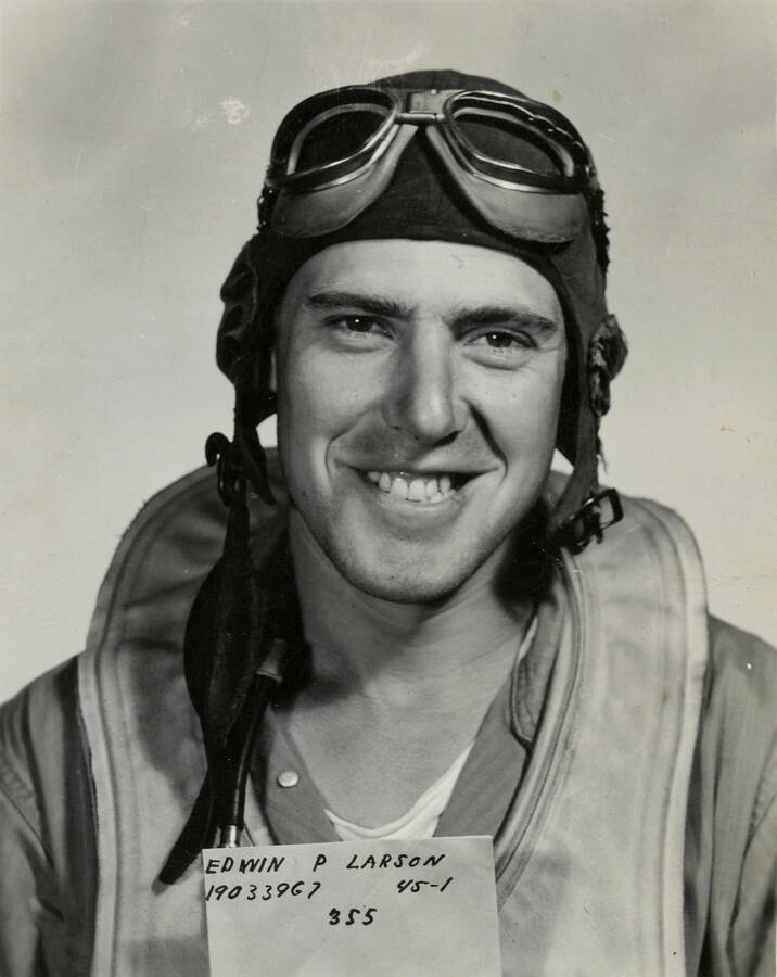 Edwin P Larson in US Army Air Corps Flight Gear