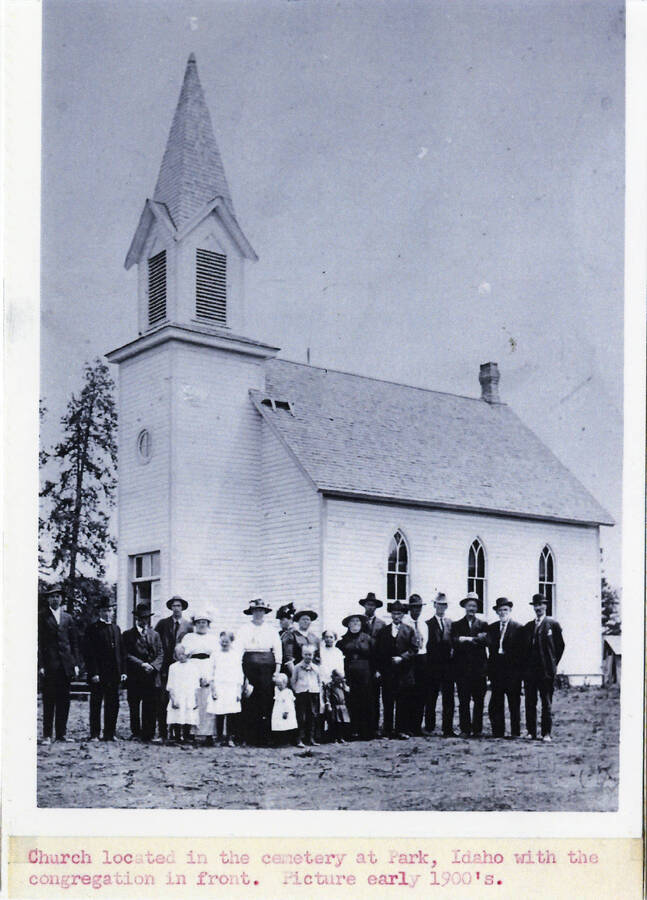 View of congregation located in front of church