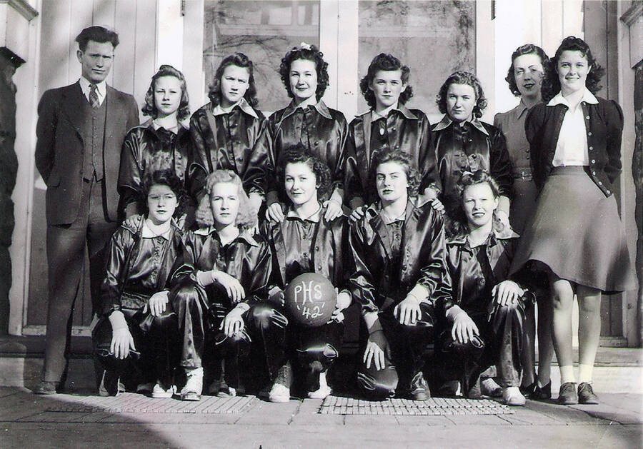 Potlatch High School girl's basketball team in 1942.