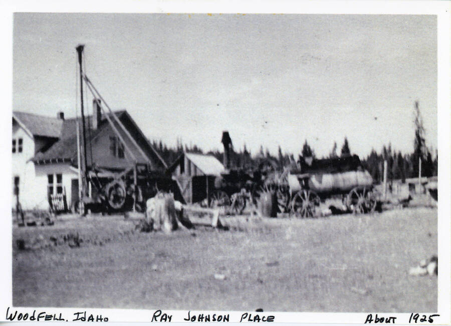 The Ray Johnson place at Woodfell, Idaho around 1925.