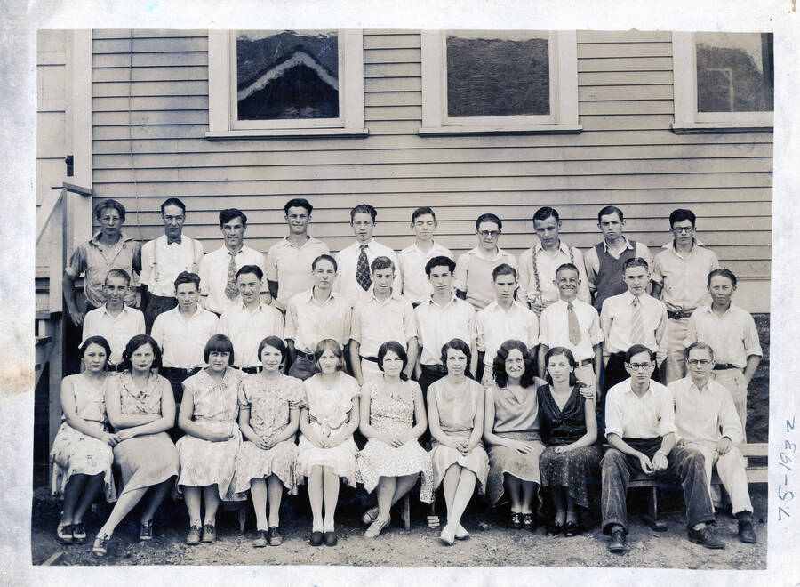 Potlatch High School class of 1932 class photo.