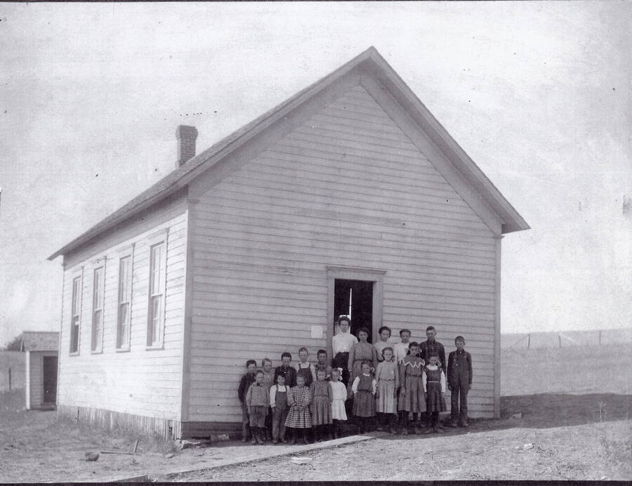 Crane Creek School and unidentified students.