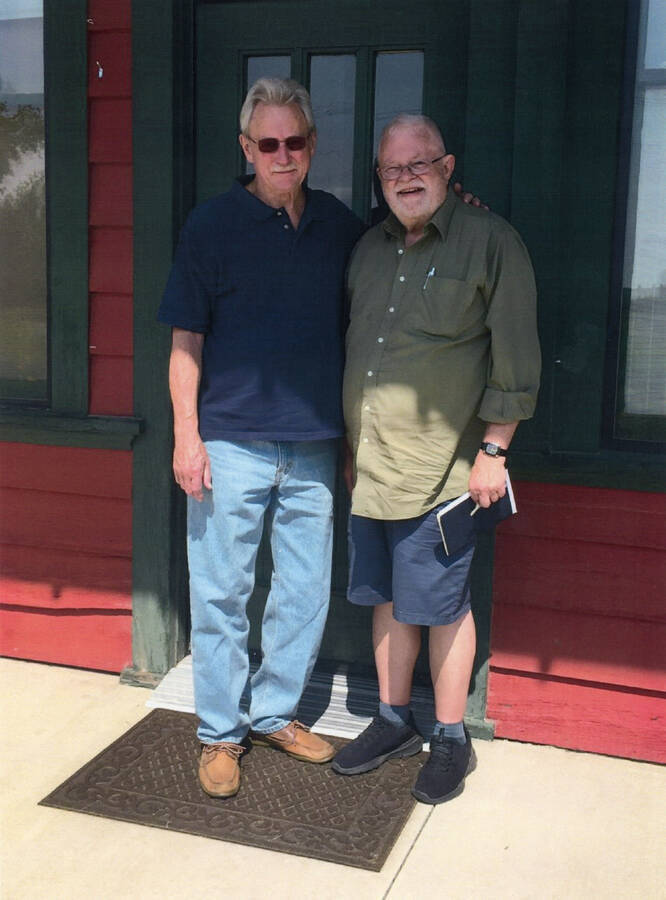 James Hearn and Gary E. Strong at the Potlatch Depot.