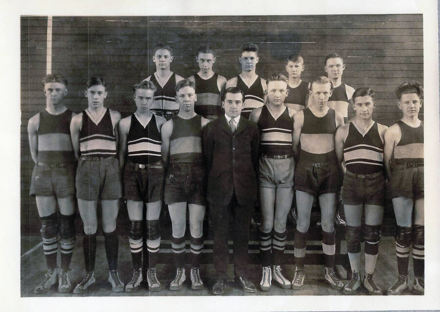 The Potlatch High School basketball team in 1923.