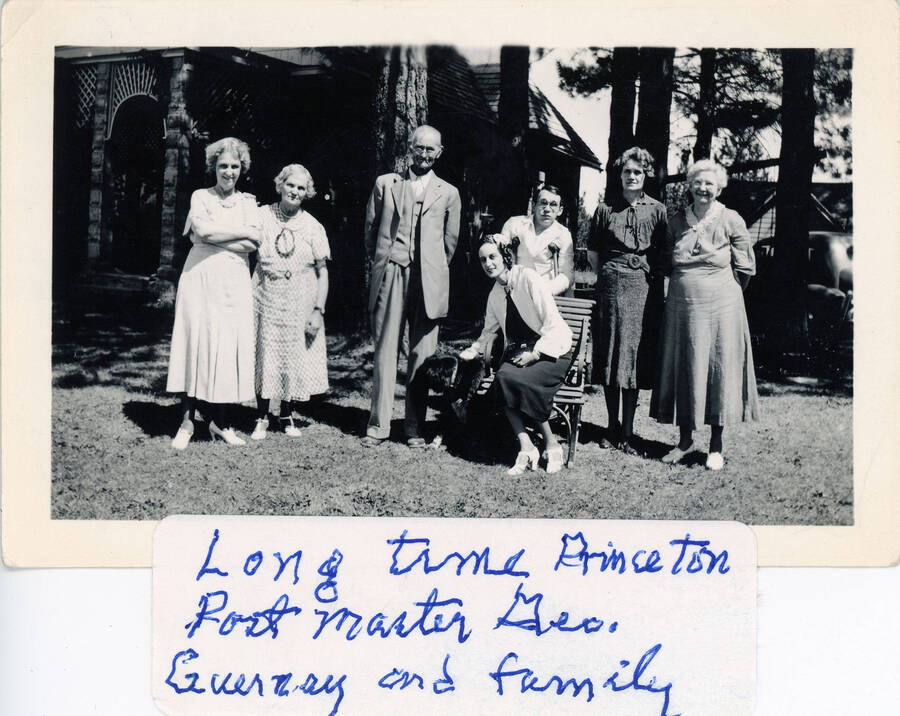 Longtime Princeton postmaster George Guernsey and his family.