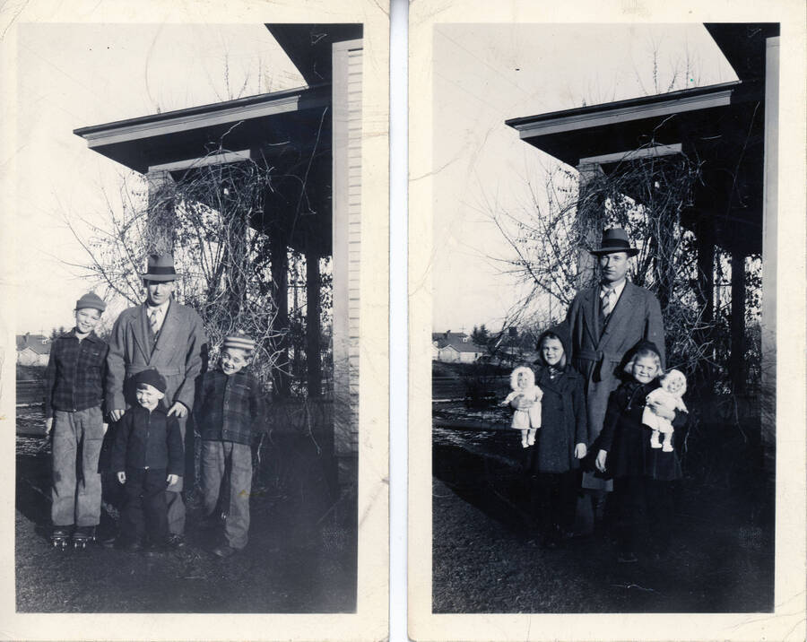 Frank Milbert with his children.