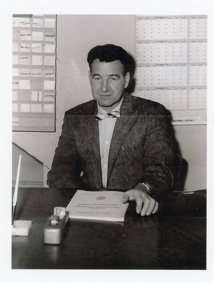 Photograph of Lowell Scott, superintendent of Potlatch Schools.