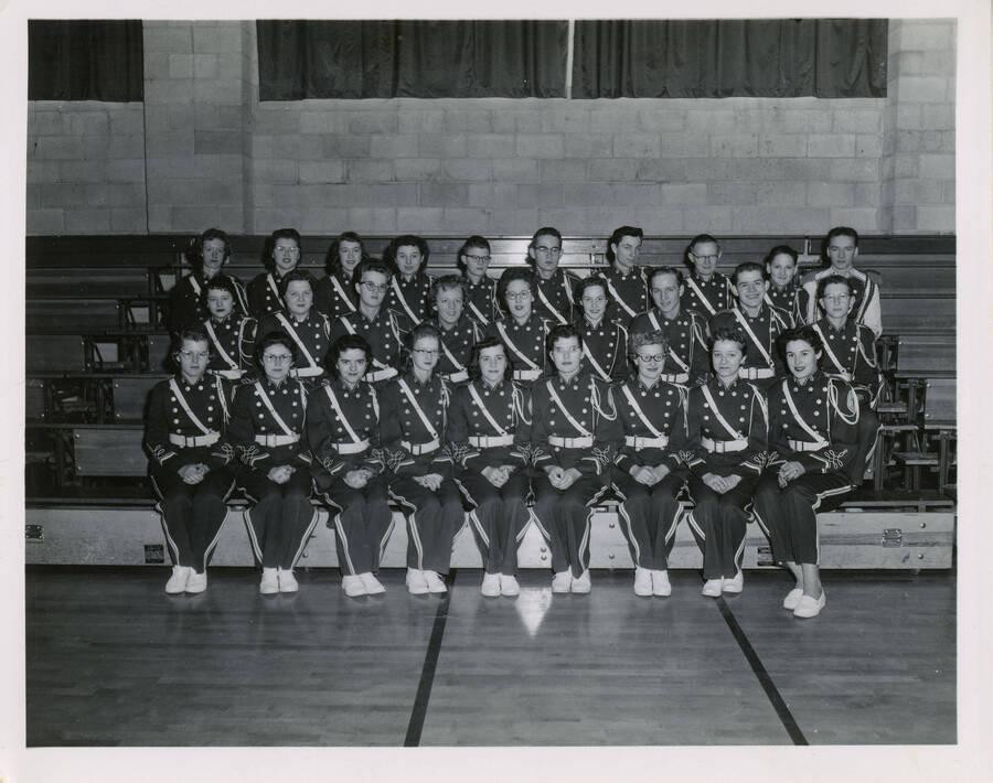 Photograph of the Potlatch High School marching band.