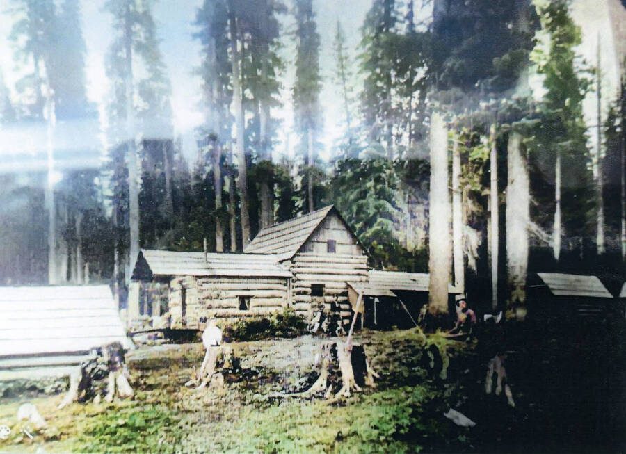 Photograph of the Turnbull Homestead in what is now Elk River, purchased by the Potlatch Lumber Company.