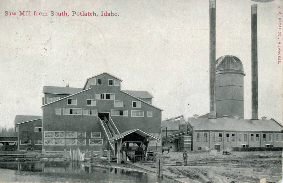 Postcard of the Potlatch Mill from the South.