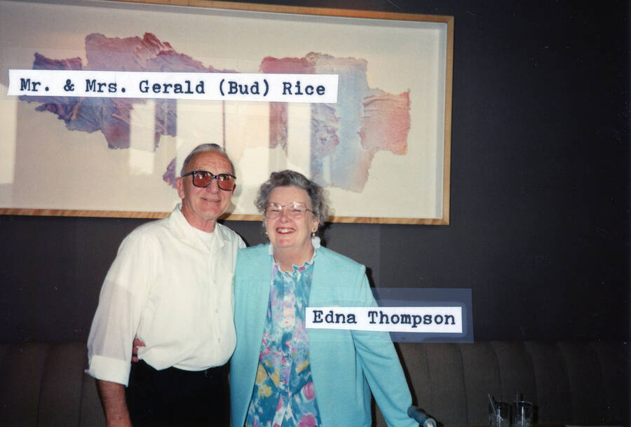 Photograph of Mr. and Mrs. Gerald "Bud" Rice.