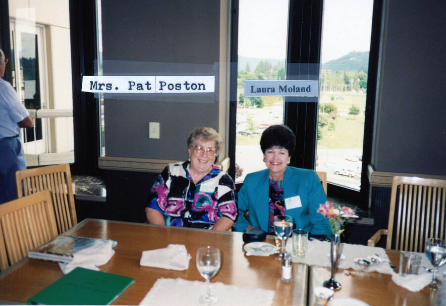 Photograph of Mrs. Pat Poston and Laura Moland.