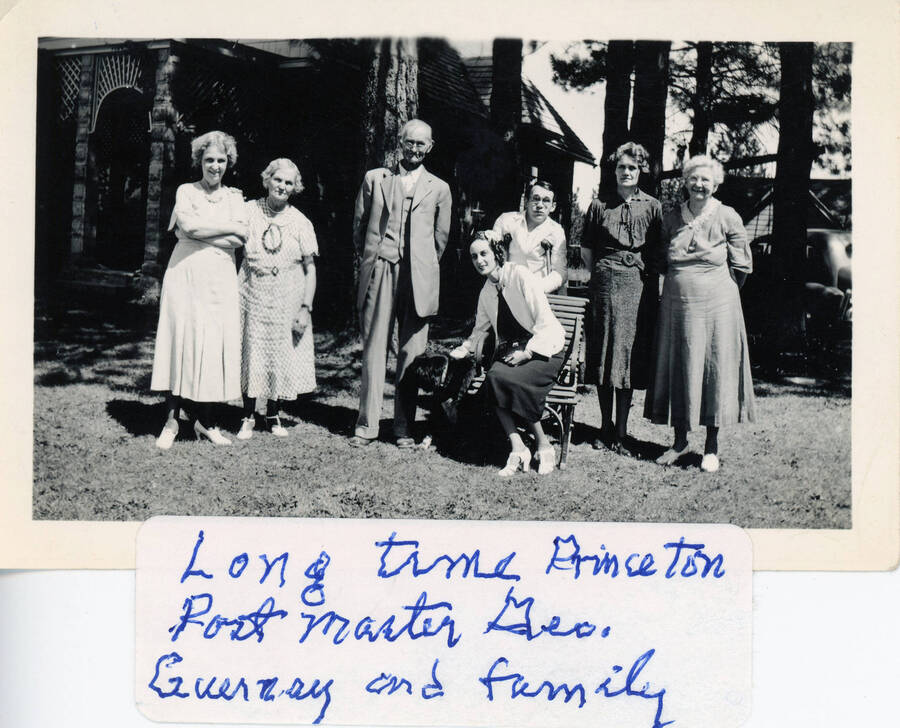 Photograph of George Guernsey family, longtime postmaster in Princeton.