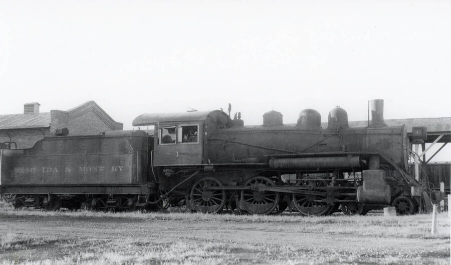 Photograph of WI&M Railway Locomotive #1 in Potlatch.