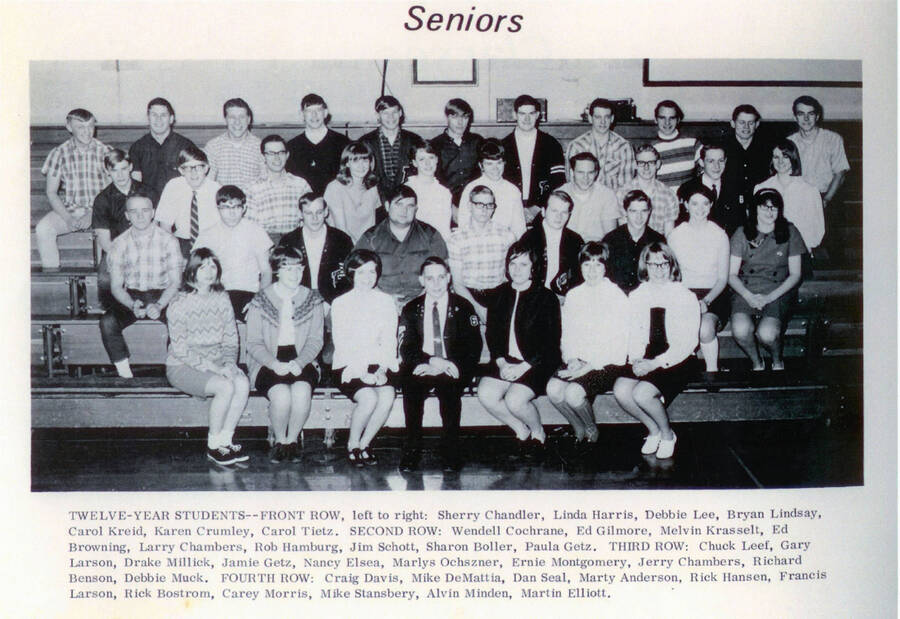 Photograph of Potlatch High School class of 1969.