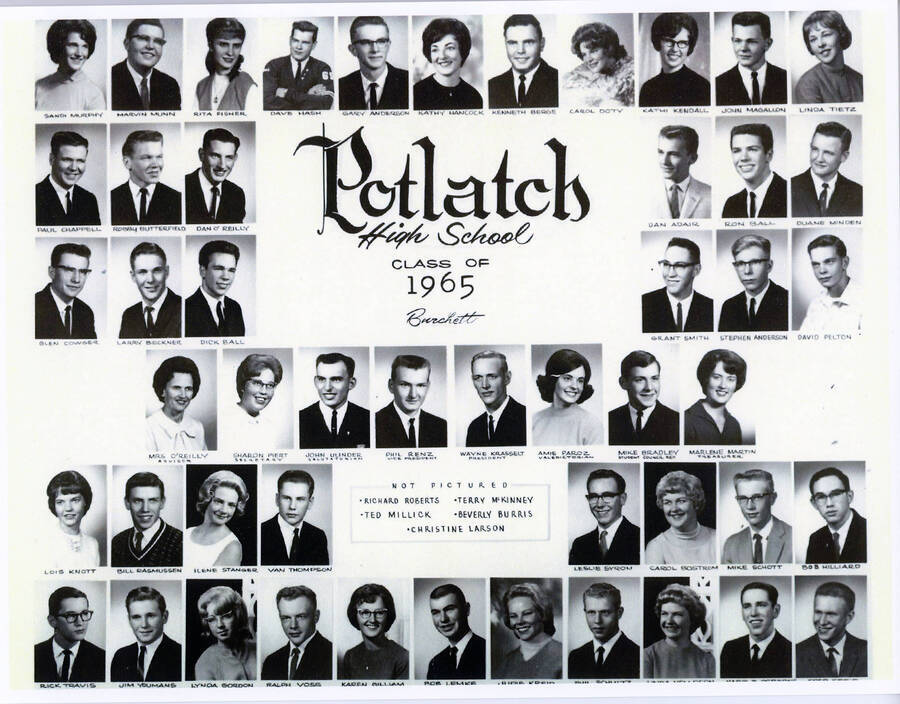 Photograph of Potlatch High School class of 1965.