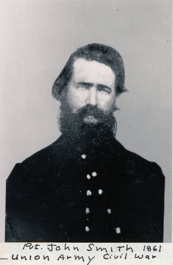 Photograph of John Smith, Union Army, Civil War.