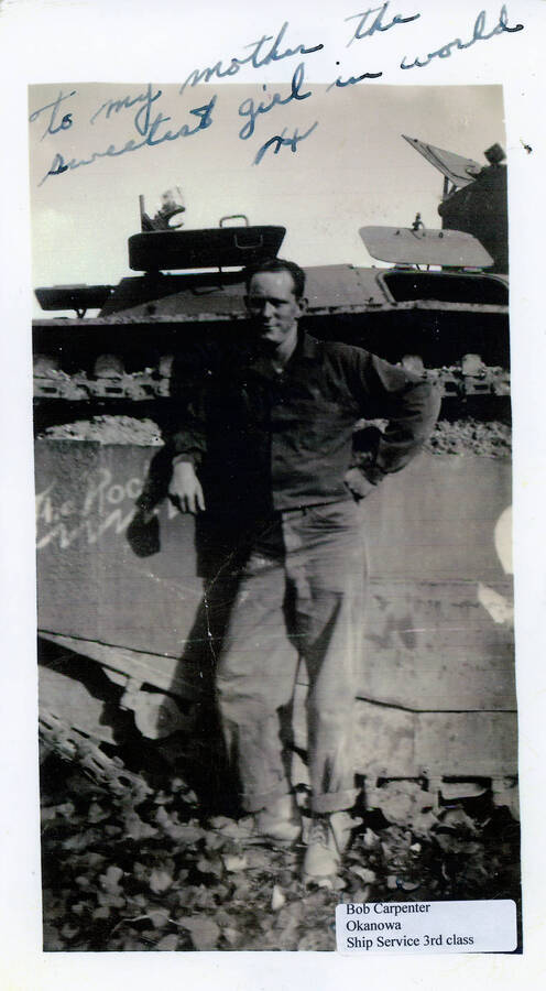 Photograph of Bob Carpenter, Ship Service 3rd Class, Okanowa.