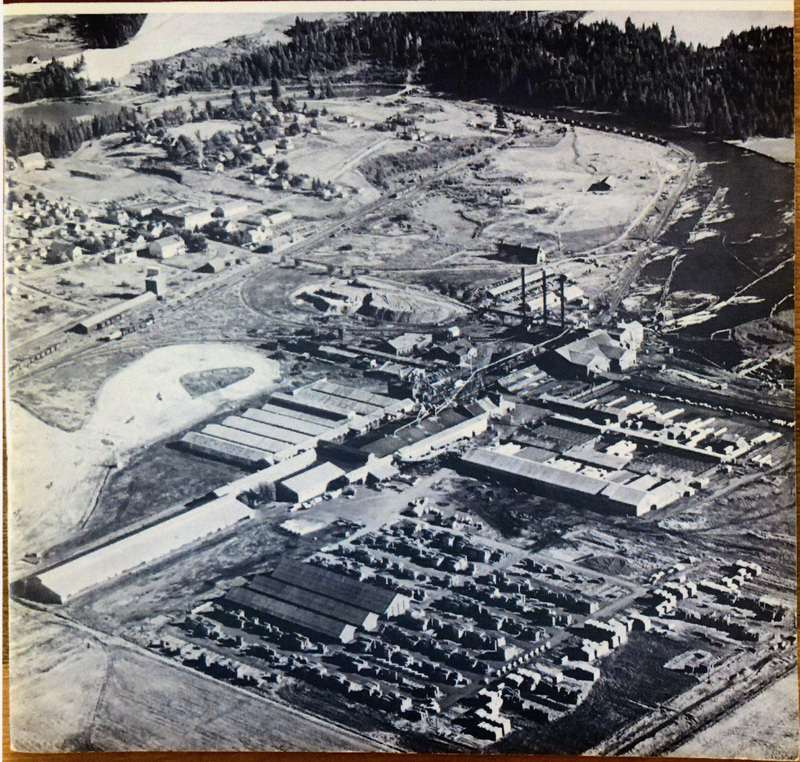 Aerial Photograph of the Potlatch Mill in 1940.