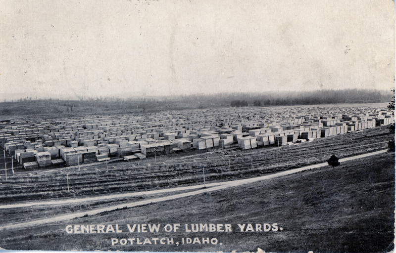 Postcard of the Potlatch Mill Yard.