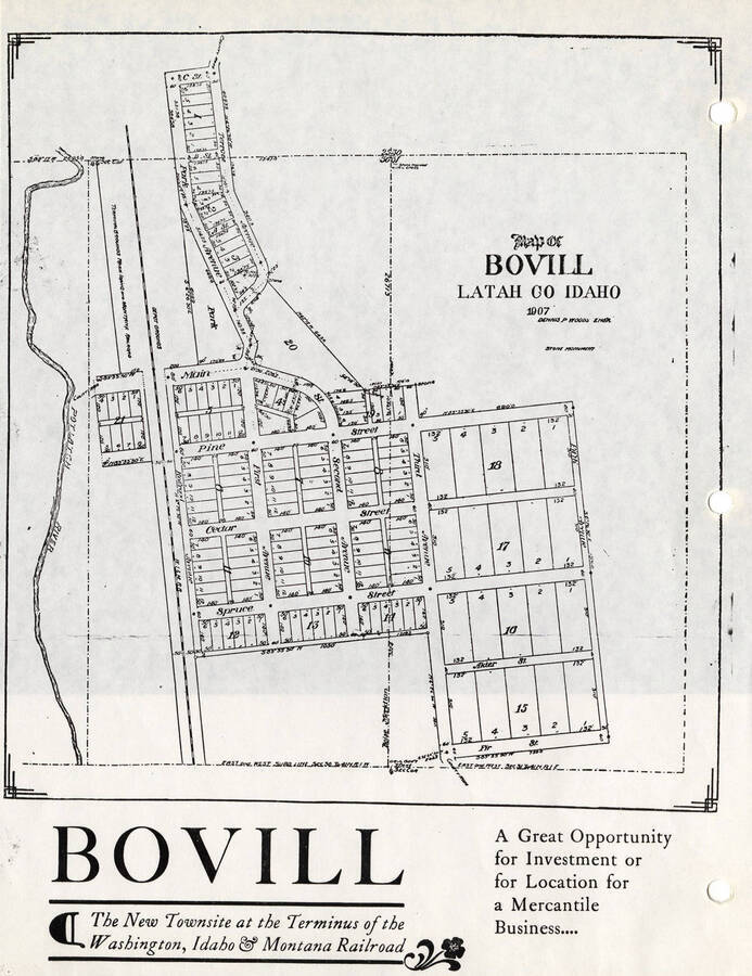 Map of Bovill.