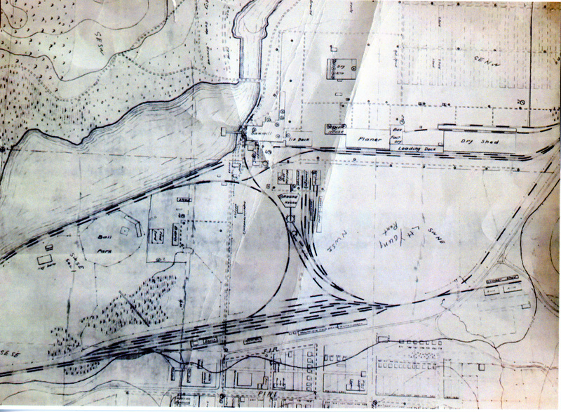 Sketch of the Potlatch Mill site.