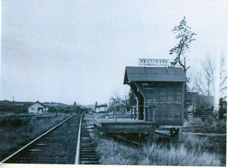 Photograph of the Princeton station on the WI&M Railway.