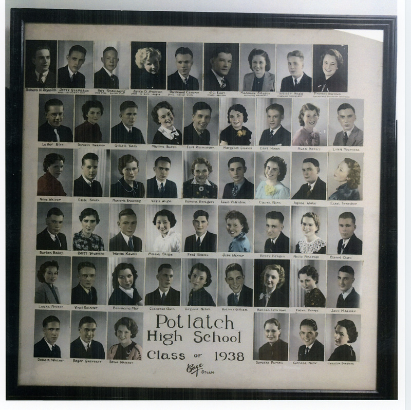 Photograph of Potlatch High School. Class of 1938.
